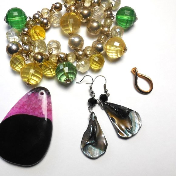 Junk drawer small lot random items sleep mask earrings photo frame - Picture 4 of 8